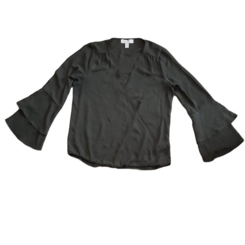 MICHAEL Michael Kors Sheer Blouse with Tier Sleeve